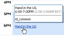 An event on the Events page