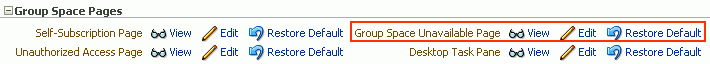 General subtab link to edit Group Space Unavailable Page