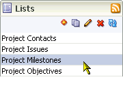 Column of lists in the List Manager