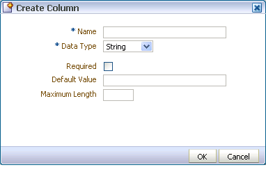 Create Column dialog box