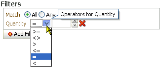 Number filtering operators