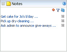 Notes panel in Sidebar