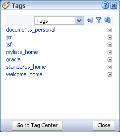 Tags task flow in Sidebar