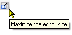 Maximize the editor size icon