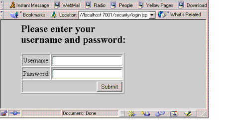 Form-Based Login Screen (login.jsp)
