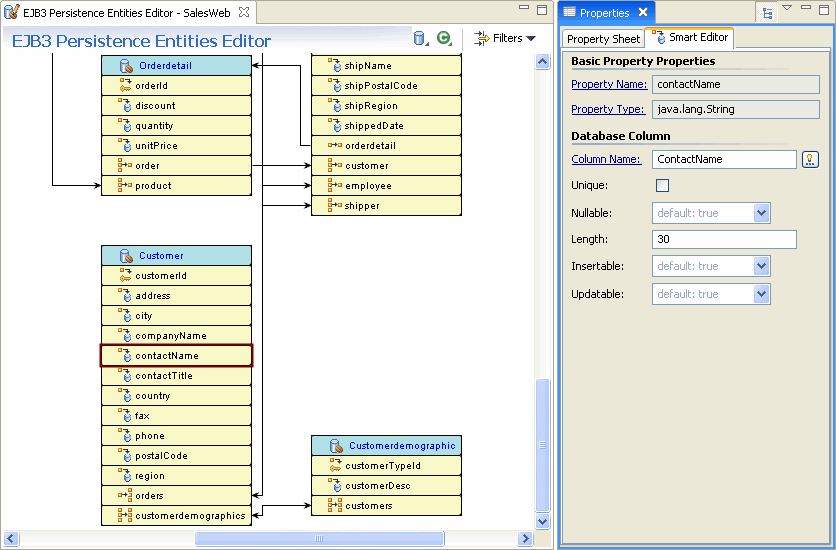 View properties for a Basic property