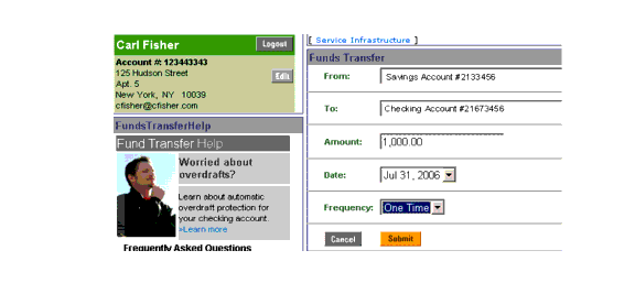 Typical Online Banking Application
