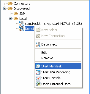 Starting The Memory Leak Detector from a Context Menu