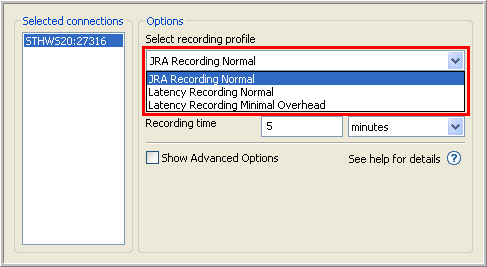 JRA recording wizard templates