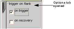 Trigger Threshold and Options Text Boxes