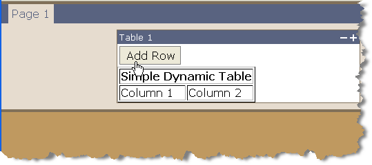 Simple Dynamic Table Portal