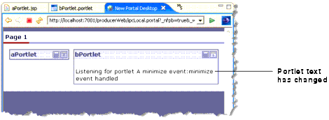 ipcLocal Portal with aPortlet Minimized