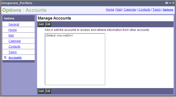 Account Options