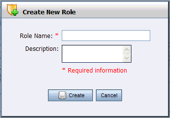 Create New Role Dialog