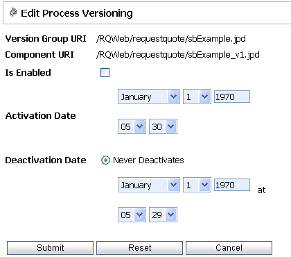 Edit Process Versioning