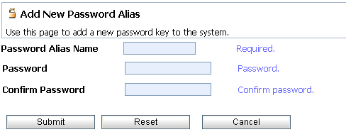 Add New Password Alias