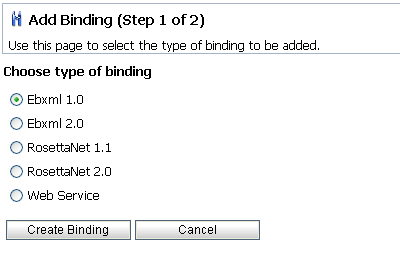 Add Binding (Step 1 of 2)