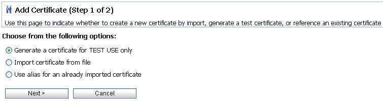 Add Certificate Page