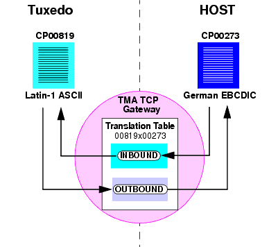TMA TCP Code Page Translation
