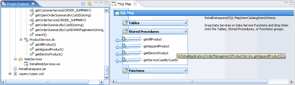 Map Functions and Procedures to SQL Objects
