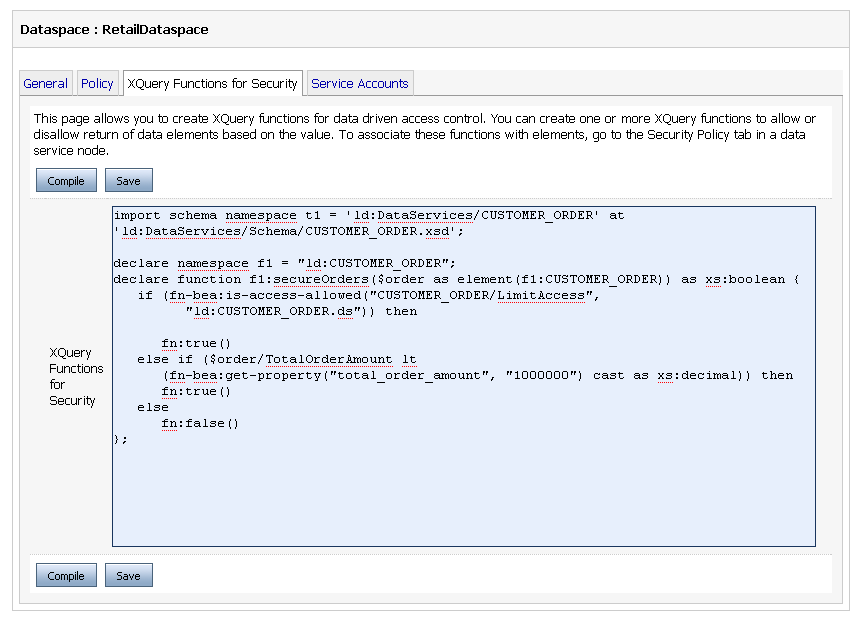 Security XQuery Functions