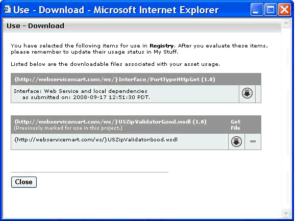 Downloading Artifact Bundles from the Use - Download Page