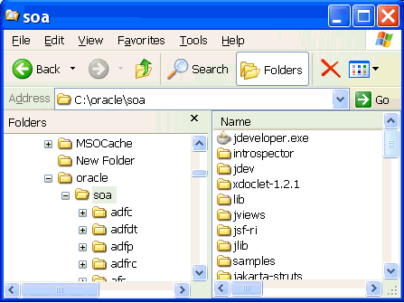 Unzip the Introspector Directory to the Directory Where jdeveloper.exe is Located