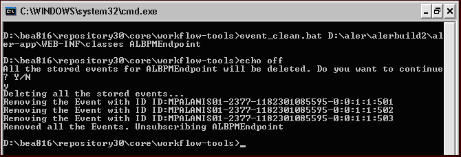 Event Cleanup Console