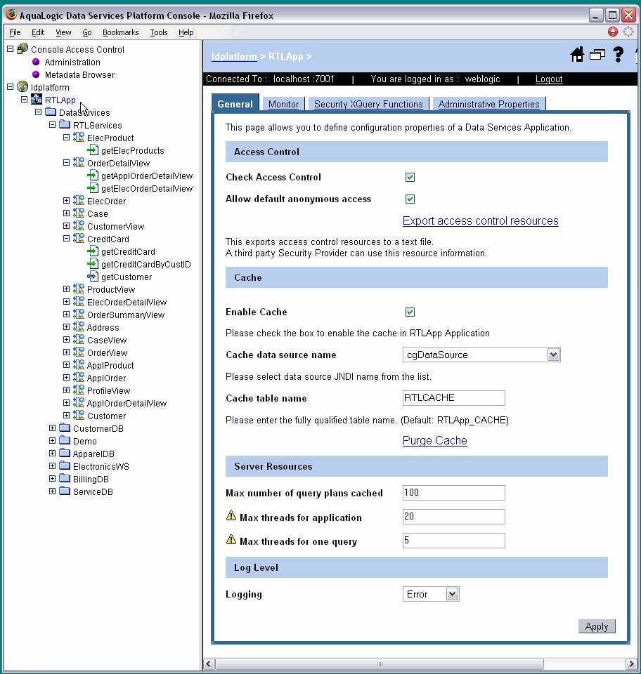 Enabling Results Caching for an Application