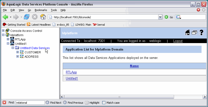 Data Services Platform-Enabled Applications in a DSP-Provisioned Domain