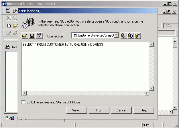 Specifying the SQL Query