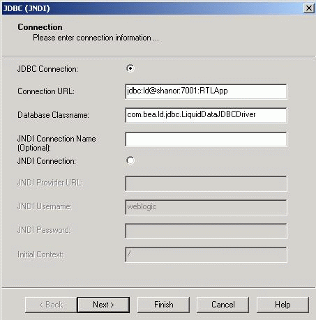 Connection Dialog Box