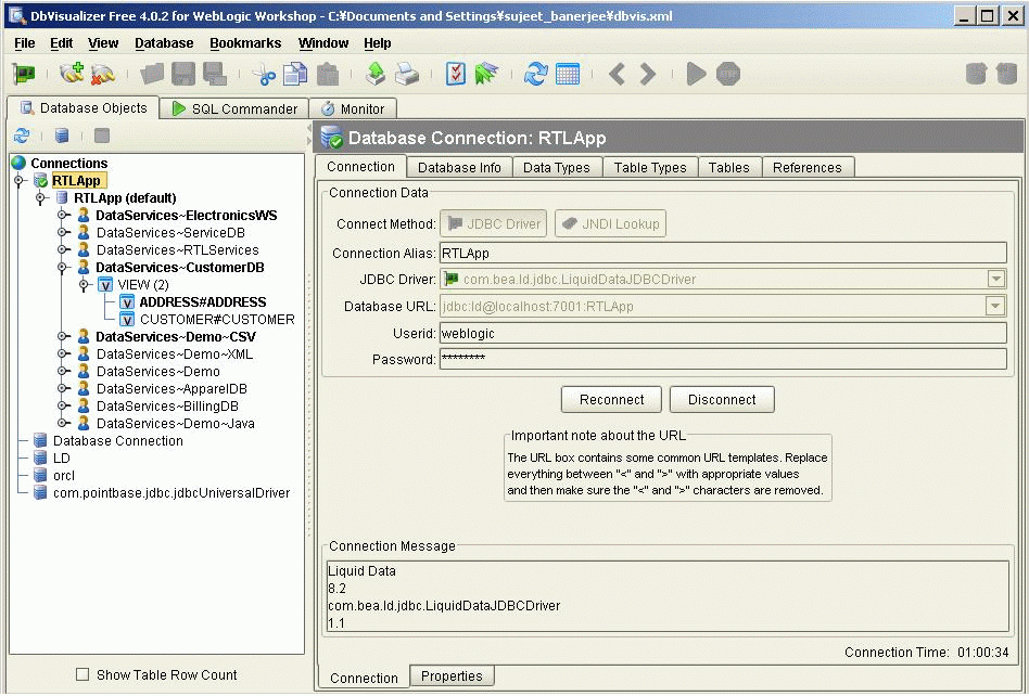 DbVisualizer View of DSP