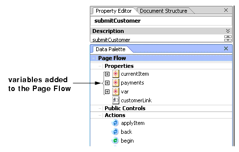 Page Flow Variables for XMLBean Objects