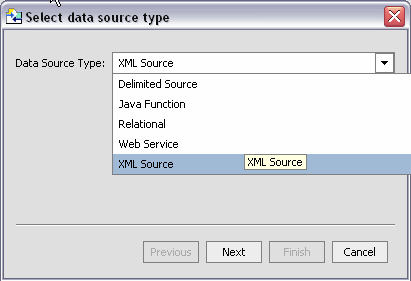 Selecting an XML File from the Import Metadata Wizard