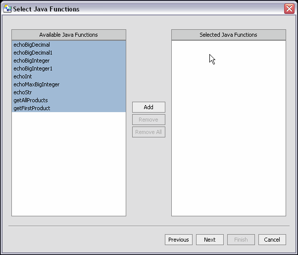 Java Function Imported Data Summary Screen