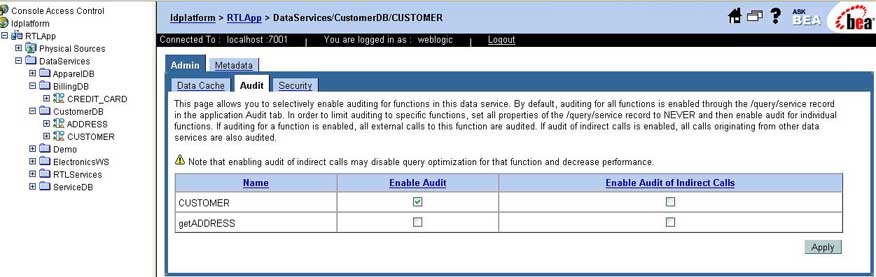 Auditing Options