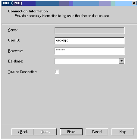 Connection Information Dialog Box