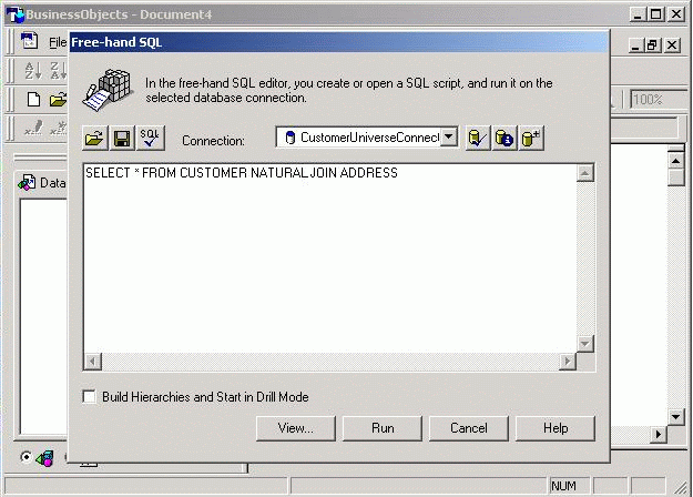 Specifying the SQL Query