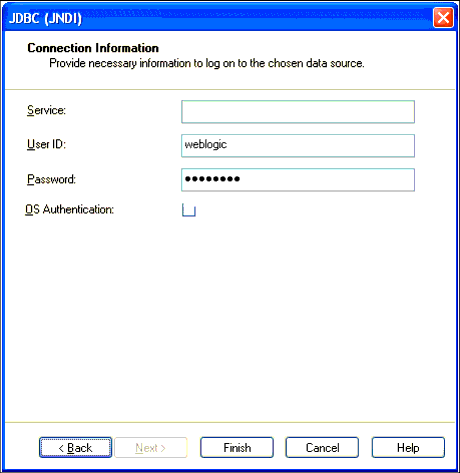 Connection Information Dialog Box