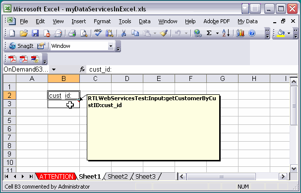Input Parameter Field in Excel