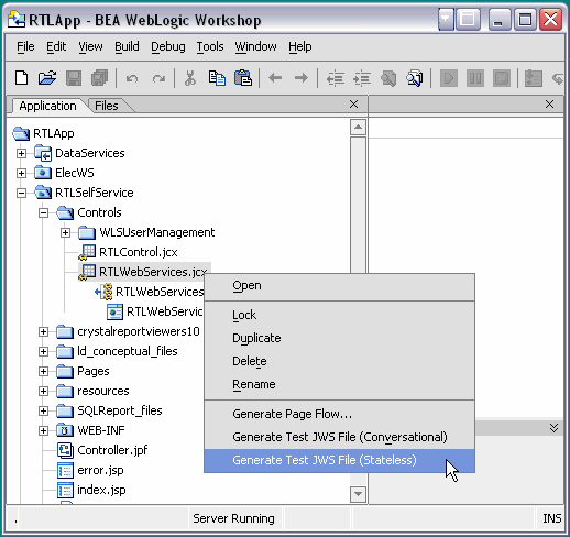 Generating a JWS File in the RTLApp