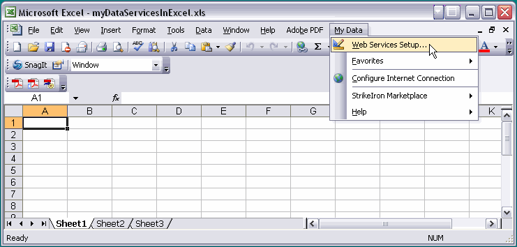 Setting Up a Web Service for the Excel Add-in