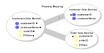 Logical Data Services Use KeyPairs for Property Mapping (Primary-Foreign Key Mapping) 