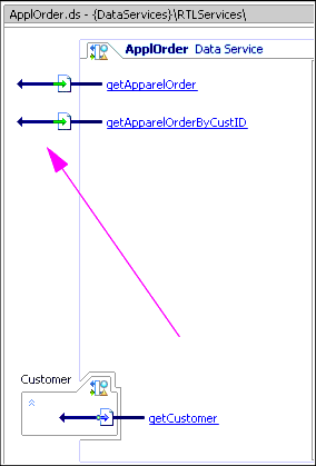 Click Arrow to the Left of a Function Name to Inspect or Set Its Caching Policy