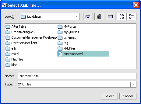 Select XML File