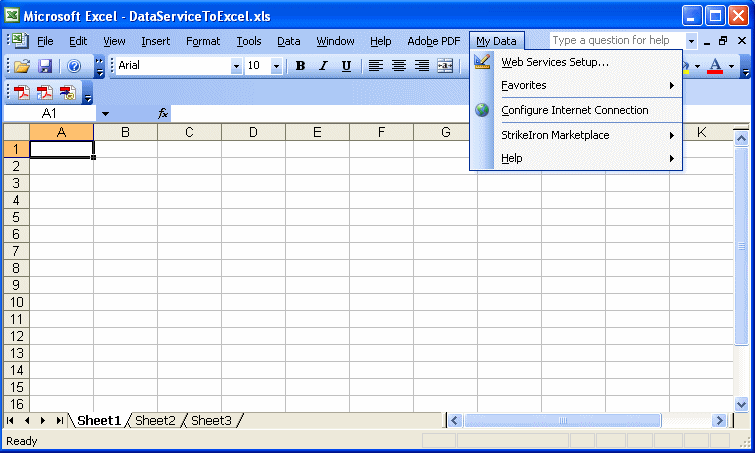 Setting Up a Web Service for the Excel Add-in