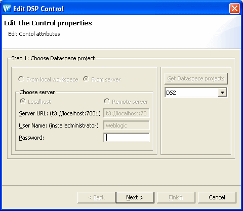 Changing a Function in a Data Service Control
