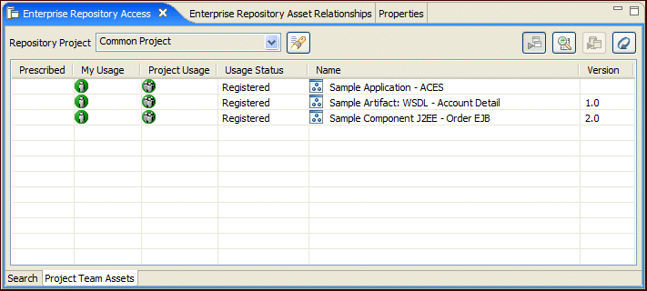 Project Team Assets Pane