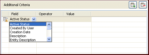 Additional Criteria Table